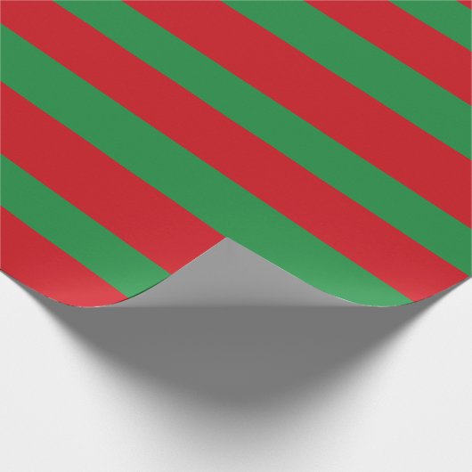 Rote und grüne Streifen Geschenkpapier (Ecke)