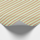 Rote und grüne Streifen Geschenkpapier (Ecke)