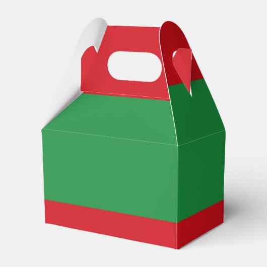 Rote und grüne Streifen Geschenkschachtel (Vorderseite)