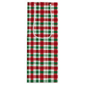 Rote und grüne Streifen Geschenktüte Für Weinflaschen (Vorderseite)