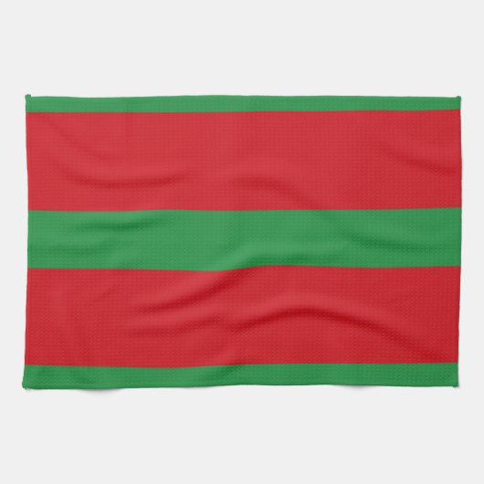 Rote und grüne Streifen Geschirrtuch (Horizontal)