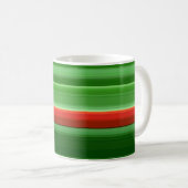 Rote und grüne Streifen Kaffeetasse (VorderseiteRechts)