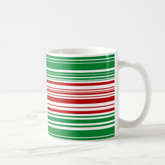 Rote und grüne Streifen Kaffeetasse (Rechts)