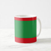 Rote und grüne Streifen Kaffeetasse (VorderseiteRechts)