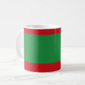 Rote und grüne Streifen Kaffeetasse (Vorderseite Links)