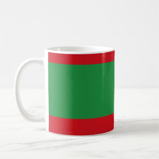 Rote und grüne Streifen Kaffeetasse (Links)