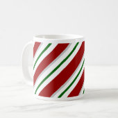 Rote und grüne Streifen Kaffeetasse (Vorderseite Links)