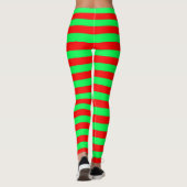 Rote und grüne Streifen Leggings (Rückseite)