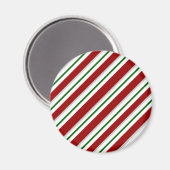 Rote und grüne Streifen Magnet (Vorderseite/Rückseite)