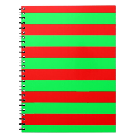 Rote und grüne Streifen Notizblock (Vorderseite)