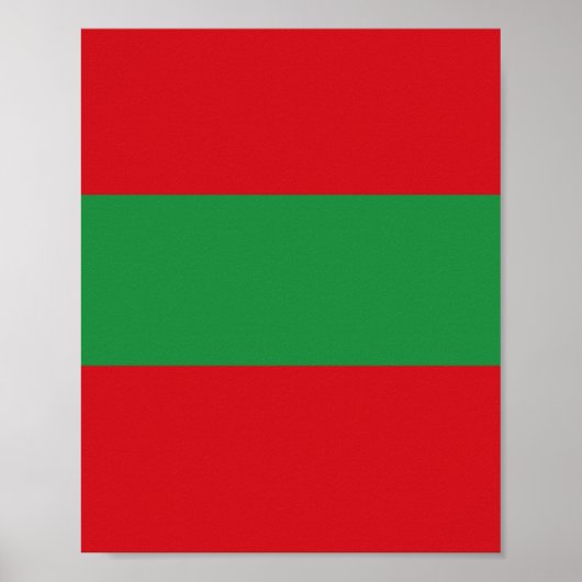 Rote und grüne Streifen Poster (Vorne)