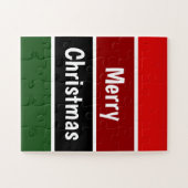 Rote und grüne Streifen Puzzle (Horizontal)