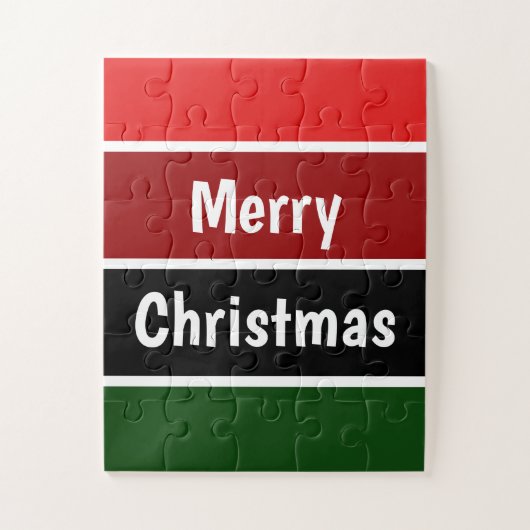 Rote und grüne Streifen Puzzle (Vertikal)