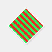 Rote und grüne Streifen Serviette (Ecke)