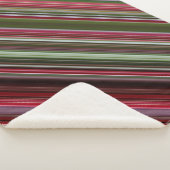 Rote und grüne Streifen Sherpadecke (3/4)