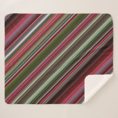 Rote und grüne Streifen Sherpadecke (Vorderseite (Horizontal))
