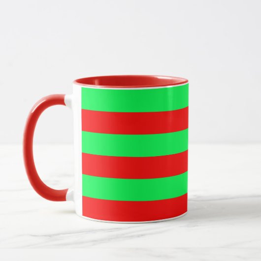 Rote und grüne Streifen Tasse (Links)