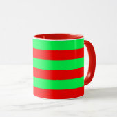Rote und grüne Streifen Tasse (VorderseiteRechts)