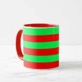 Rote und grüne Streifen Tasse (Vorderseite Links)