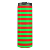 Rote und grüne Streifen Thermosbecher (Rückseite)