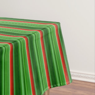 Rote und grüne Streifen Tischdecke