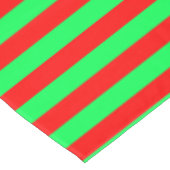 Rote und grüne Streifen Tischdecke (Schrägansicht)