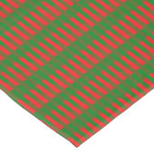Rote und grüne Streifen Tischdecke (Schrägansicht)
