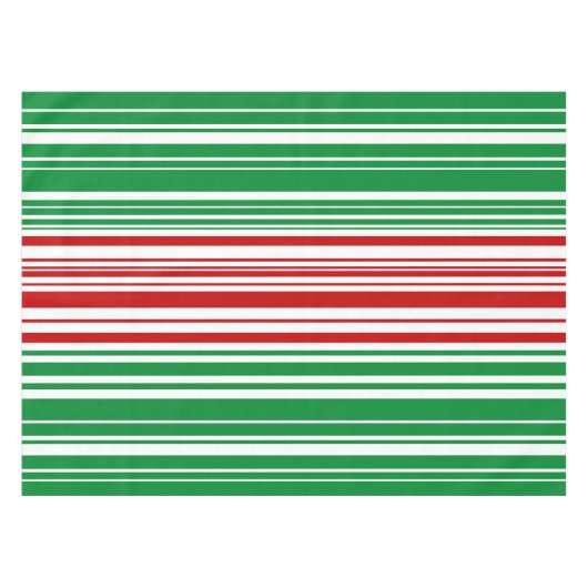 Rote und grüne Streifen Tischdecke (Vorderseite (Horizontal))