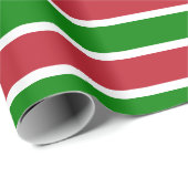 Rote und grüne Streifen Weihnachten Geschenkpapier (Rolleneckpunkt)