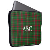 Rote und grüne Tartan-Laptop-Tasche Laptopschutzhülle (Vorne Rechts)