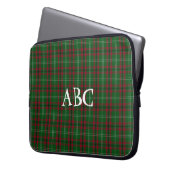 Rote und grüne Tartan-Laptop-Tasche Laptopschutzhülle (Vorderseite Links)