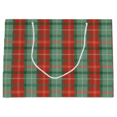 Rote und grüne Tartan-Muster mittlere Geschenktüte (Vorderseite)
