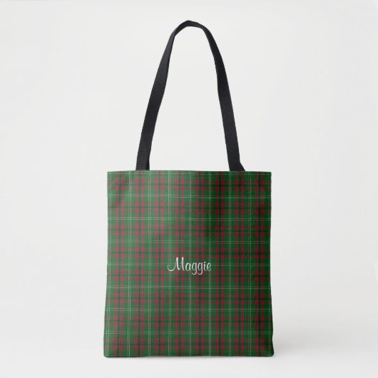 Rote und grüne Tartan-Taschen-Tasche Tasche (Vorderseite)