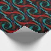 Rote und grüne Tentakeln Geschenkpapier (Ecke)