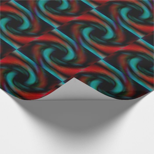 Rote und grüne Tentakeln Geschenkpapier (Ecke)