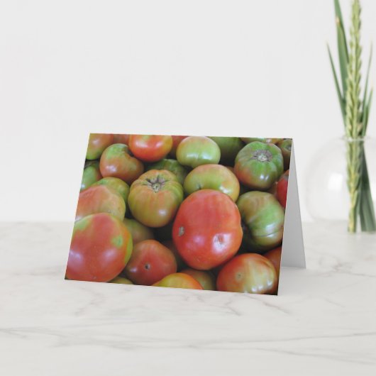 Rote und grüne Tomaten Karte (Vorderseite)