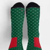 Rote und grüne Unendlichkeit - Festive Style Editi Socken (Oben)