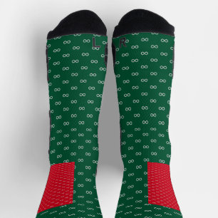Rote und grüne Unendlichkeit - Festive Style Editi Socken