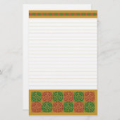 Rote und grüne Urlaubsgeschosse Linde Briefpapier (Vorne/Hinten)