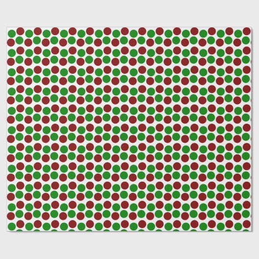 Rote und grüne Urlaubspunkte auf Weiß Geschenkpapier (Flach)
