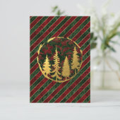 Rote und grüne Velvet | Weihnachtskarte (Stehend Vorderseite)