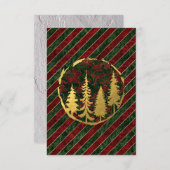 Rote und grüne Velvet | Weihnachtskarte (Vorne/Hinten)