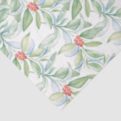 Rote und grüne Wasserfarbe Botanicals Weihnachten Seidenpapier (Ausschnitt)