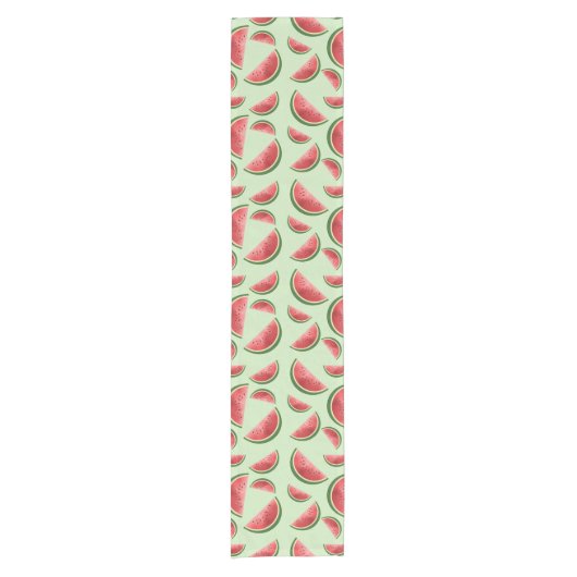 Rote und grüne Wassermelone Früchte Sommermuster Kurzer Tischläufer (Vorderseite)