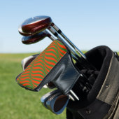 Rote und Grüne Waves Golf Headcover (In Situ)
