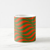 Rote und Grüne Waves Kaffeetasse (Mittel)