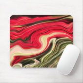 Rote und Grüne Waves Mousepad (Mit Mouse)