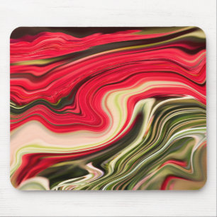 Rote und Grüne Waves Mousepad