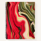 Rote und Grüne Waves Notizblock (Vorderseite)