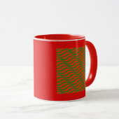 Rote und Grüne Waves Tasse (VorderseiteRechts)